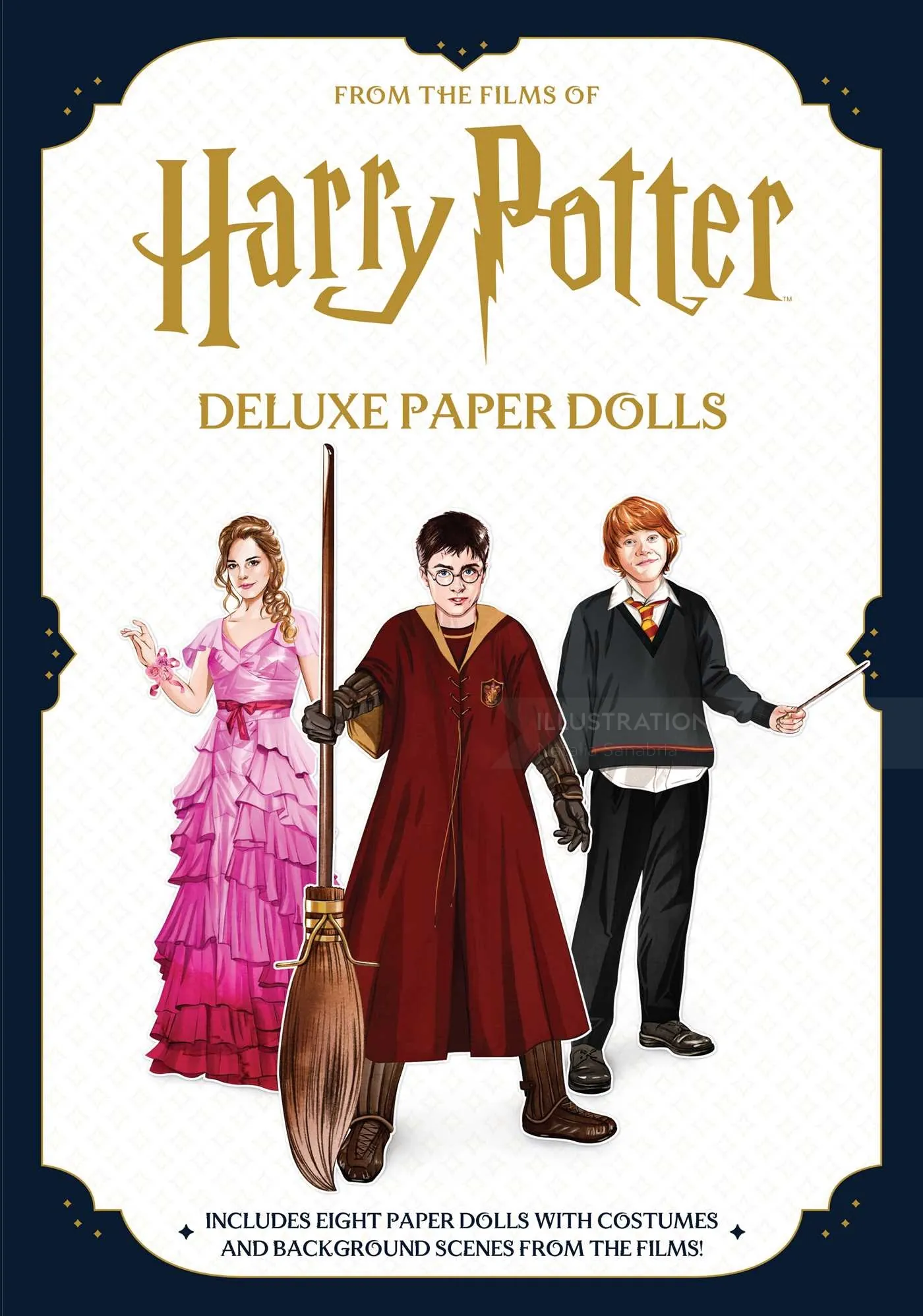 Harry Potter paper dolls with costumes and props from the films