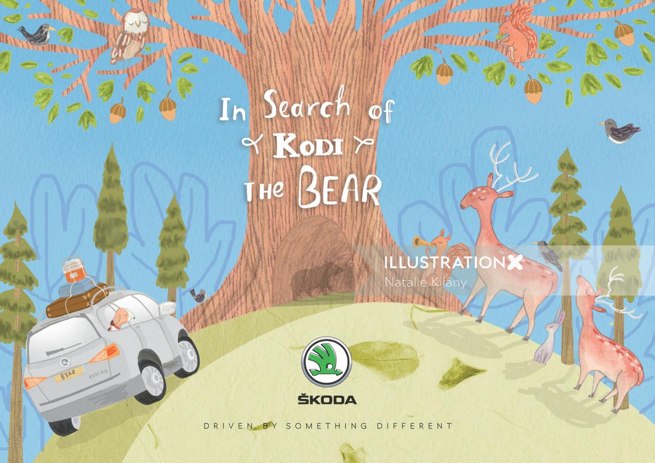 Book Cover in the search of Kodi Bear