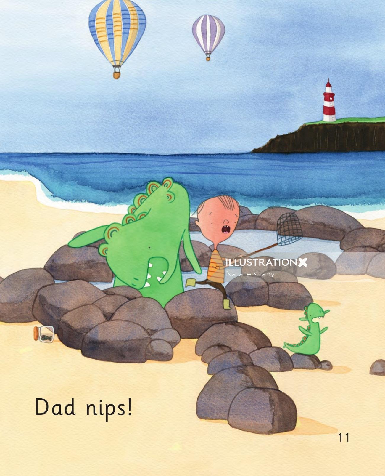 Dad nips book for children