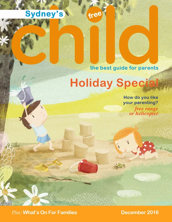 Children playing outside illustration