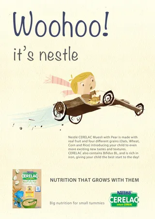 Flying Girl Illustration For Nestle Cerelac