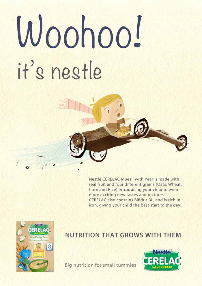 Flying Girl Illustration For Nestle Cerelac