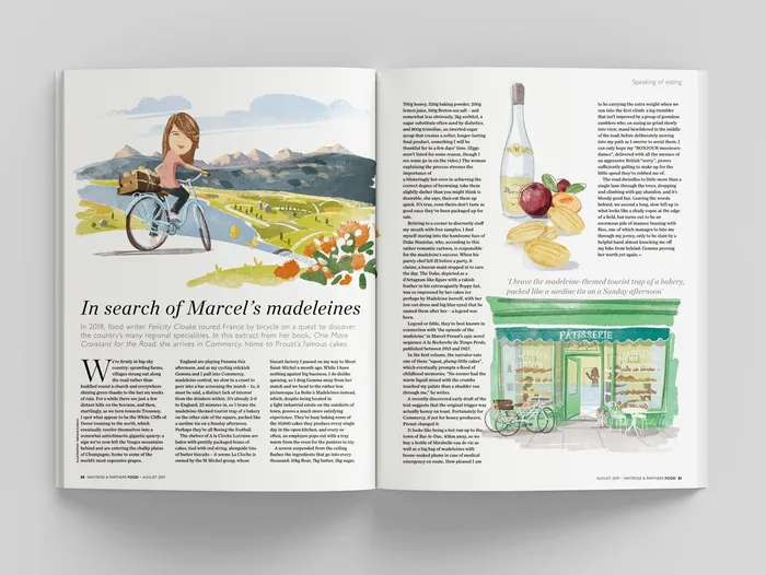 Computer generated Felicity Cloake for waitrose magazine