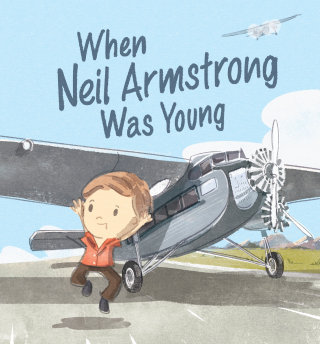 Libro ilustrado infantil de Neil Armstrong.
