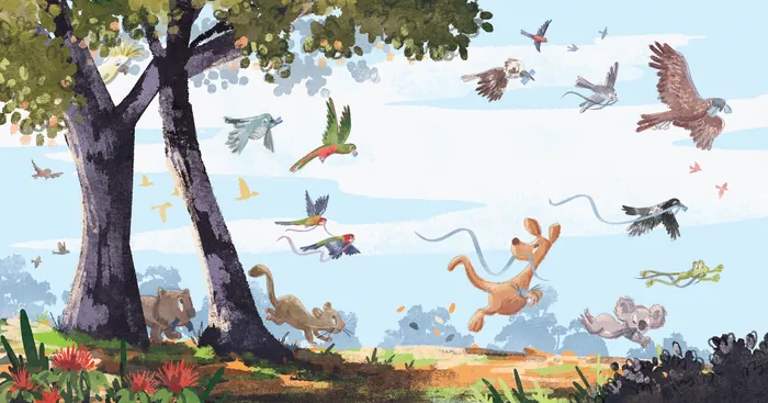 Illustration from An Aussie Christmas Gum Tree by Nathaniel Eckstrom