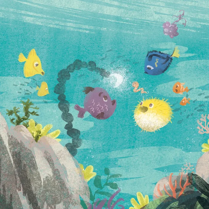 Colorful tropical fish swimming around coral reef by Nathaniel Eckstrom