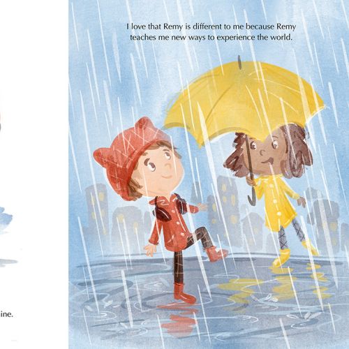 A children's book about a best friend, Remy, who is autistic