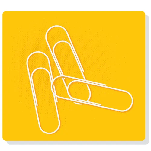 Digital Illustration paper clips
