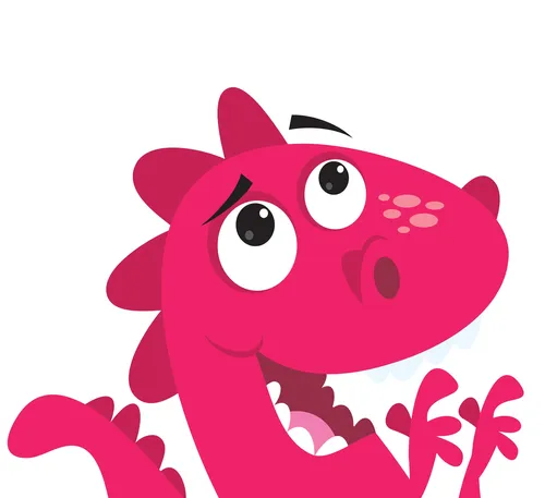 Animals happy crocodile in pink