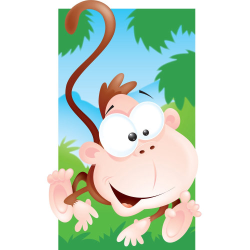 猴子卡通插图