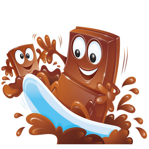 Digital Illustration of smily chocolate
