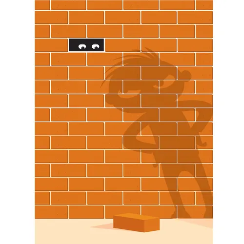 Graphic shadow of devil
