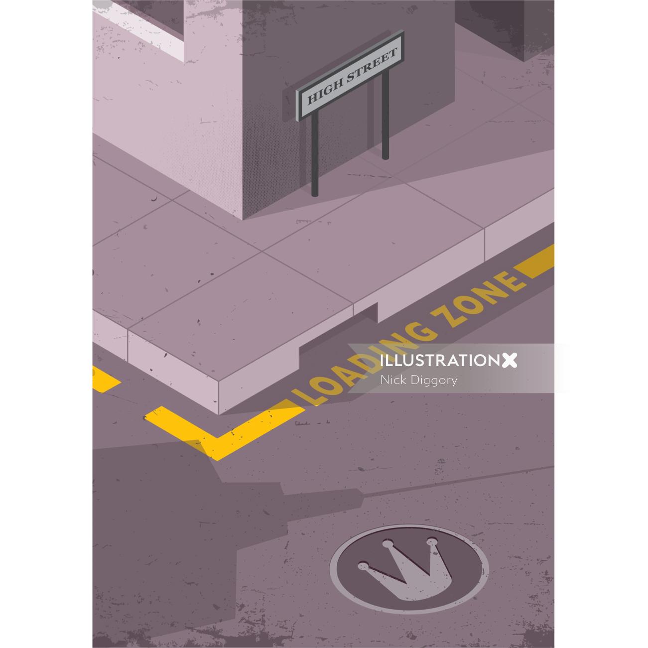 Graphic of loading zone
