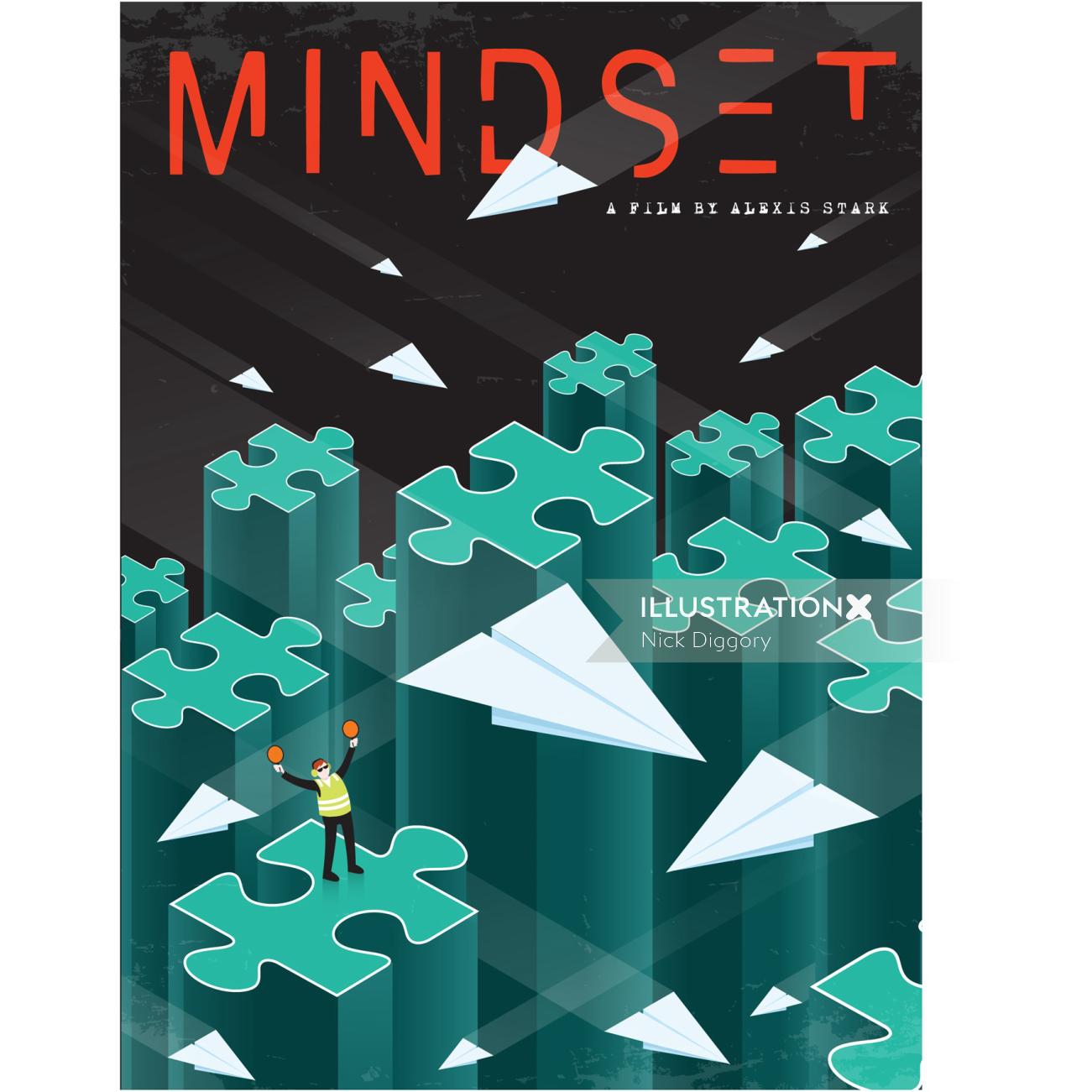 Digital Illustration mindset book cover
