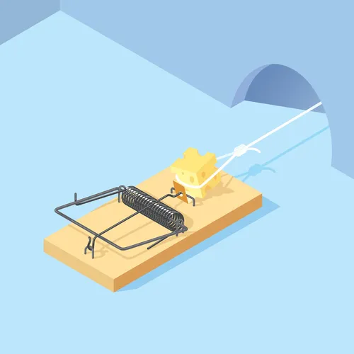 Digital Illustration mouse trap
