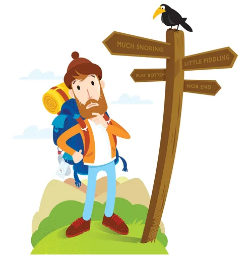 Digital Illustration man traveller
