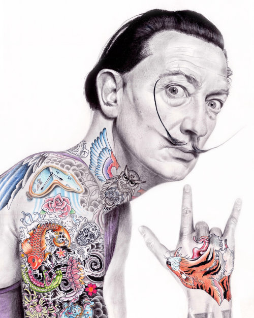 Portrait Illustration Of Salvador Dali