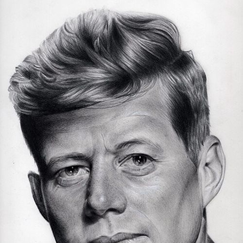John F Kennedy Portrait By Nicole Evans