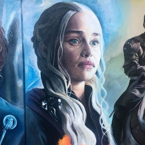 Daenerys portrait, Game of Thrones mural