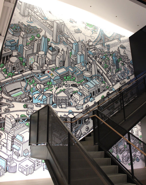 Mural painting of ebay campus