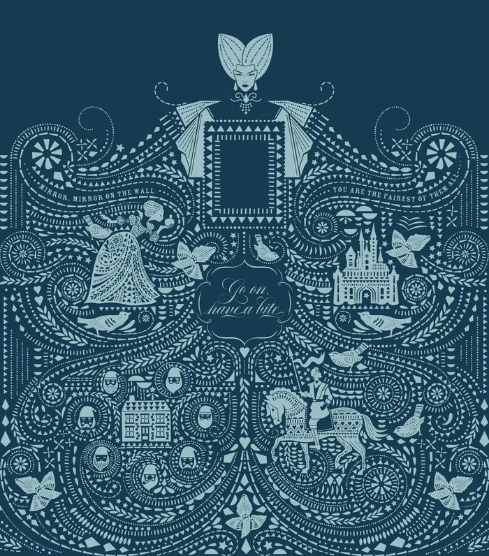 Ilustração decorativa da Branca de Neve