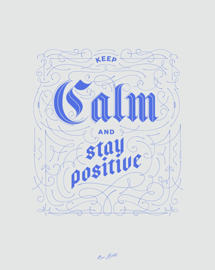 Typographic Keep Calm poster
