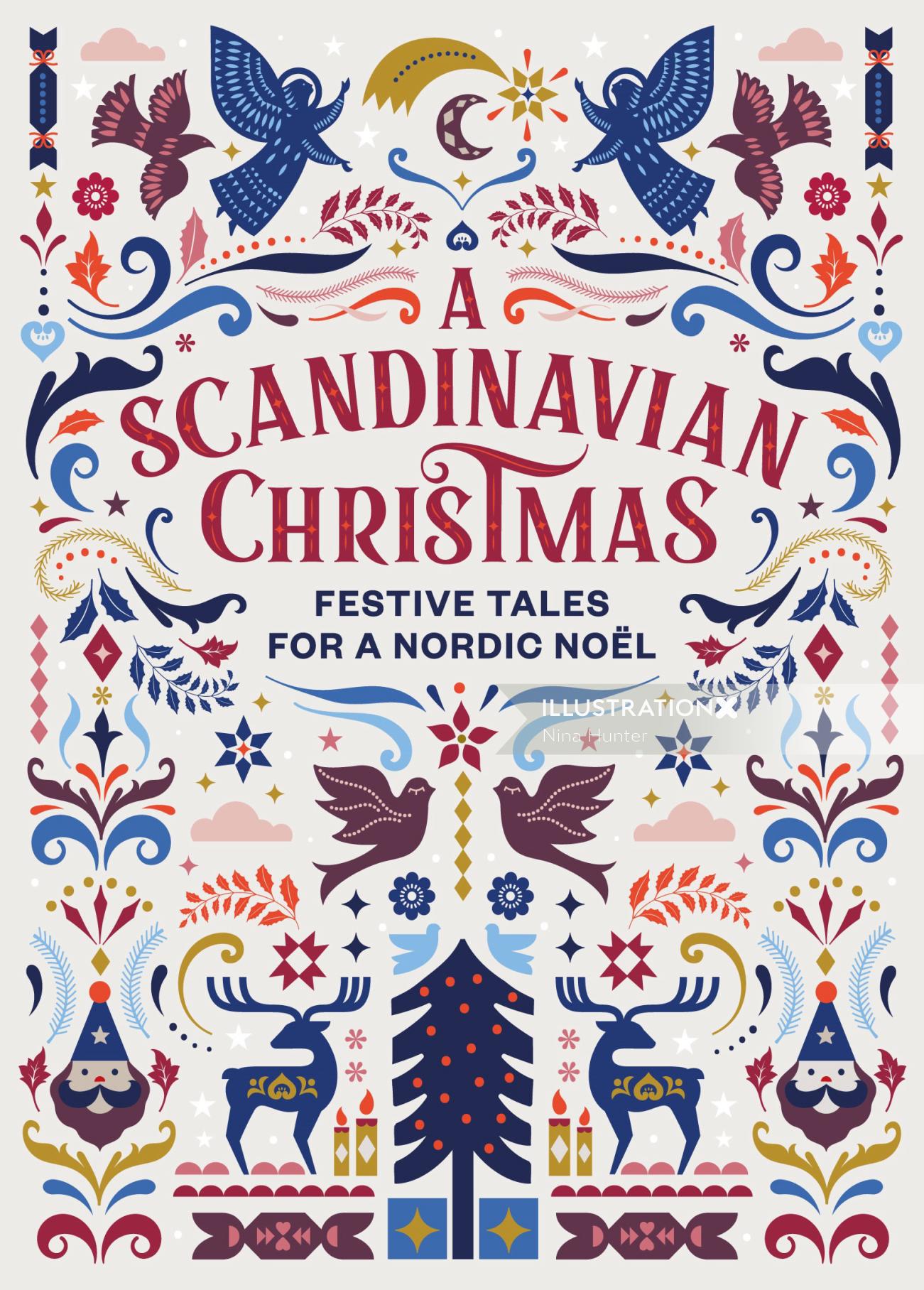 Graphic Un design de couverture de Noël scandinave