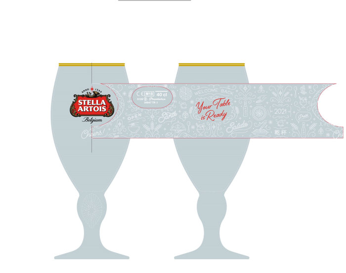 Decorative pattern of Stella Artois Chalice