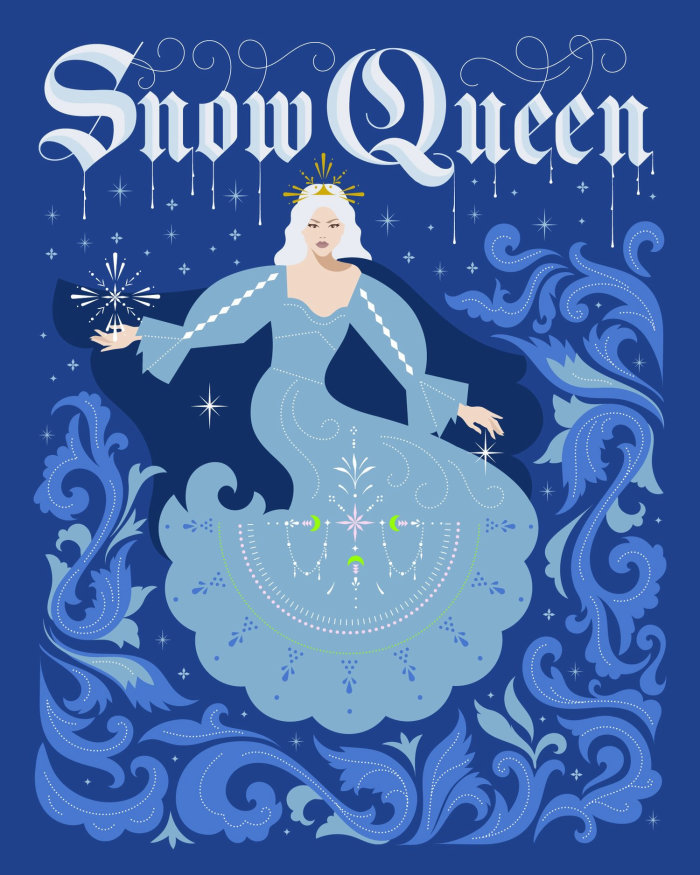 Calligraphie de la reine des neiges
