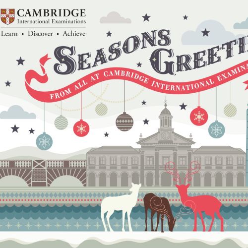 Graphic design of Cambridge University Christmas Card