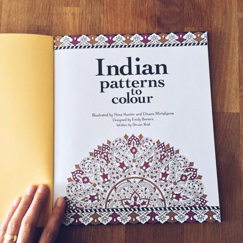 Graphic Lettering Indian Patterns to clour
