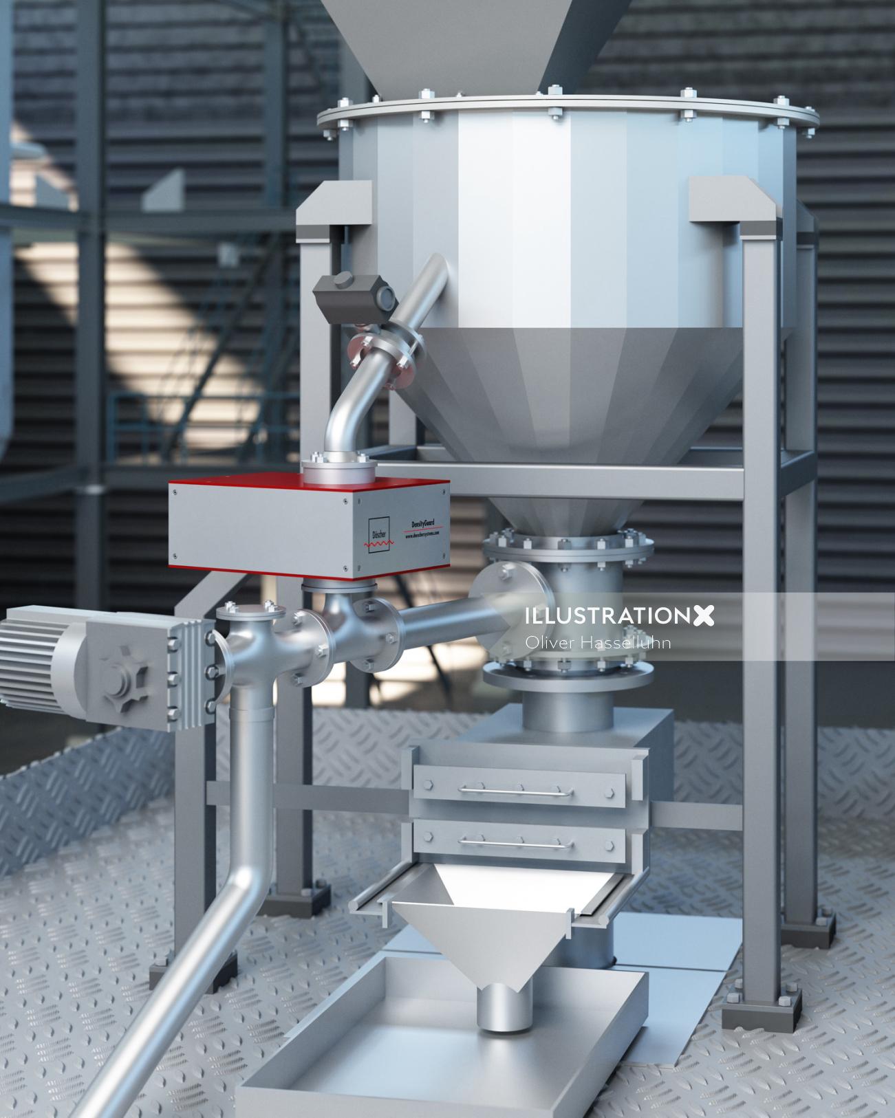 3D / CGI Rendering Factory machine