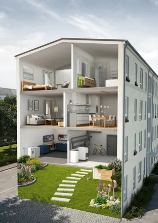 3D / CGI 3 storey building design