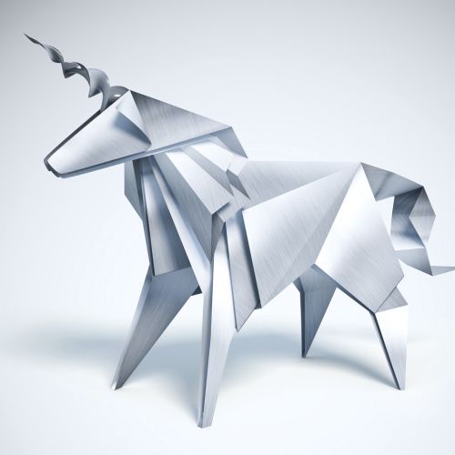 3D / CGI metallic horse