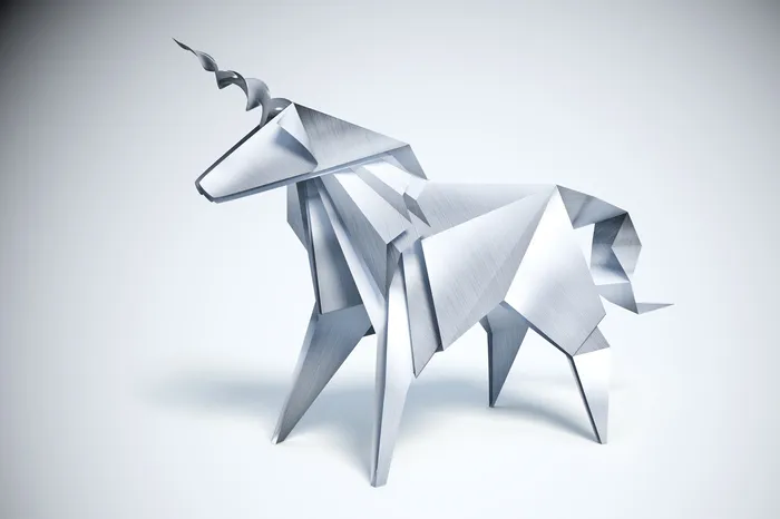 3D / CGI metallic horse