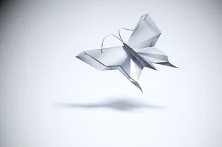 3d / CGI metallic butterfly