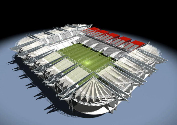 Aerial view of Stadion - Architectural illustration