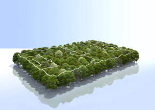 Projeto de renderização CGI do campo de bola Fuss