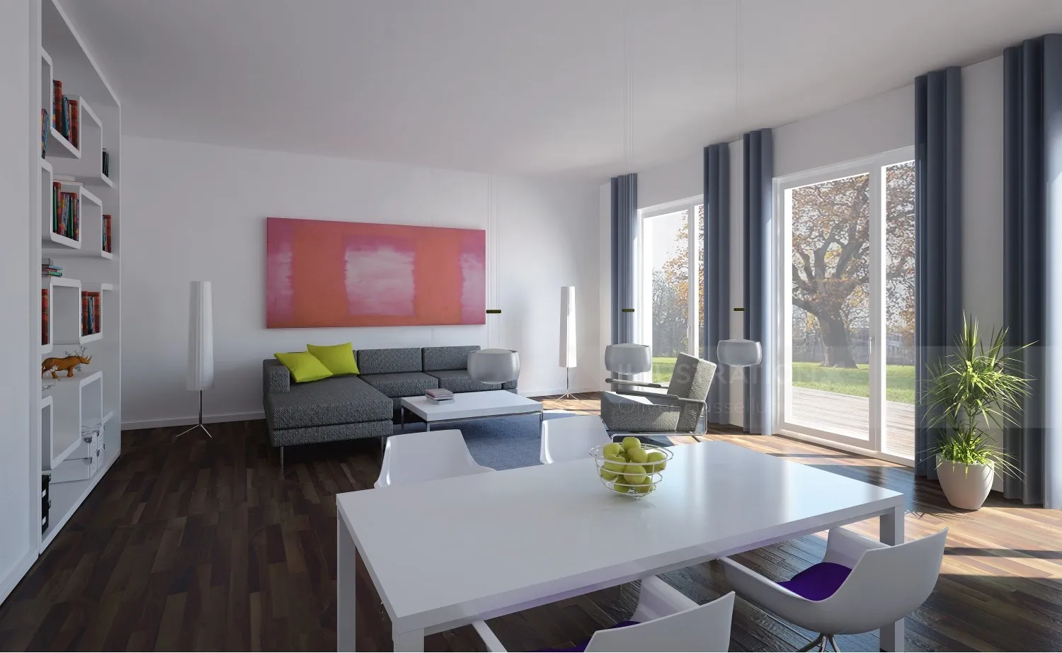 Photorealistic illustration of Wohnraum