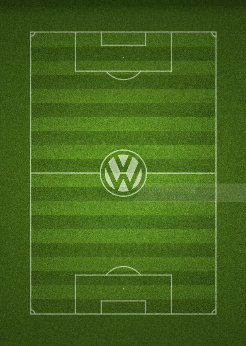 Aerial view of Fussball Spielfeld