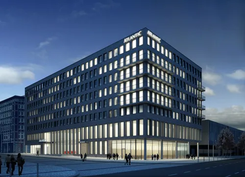 Photorealistic design of hotel nacht