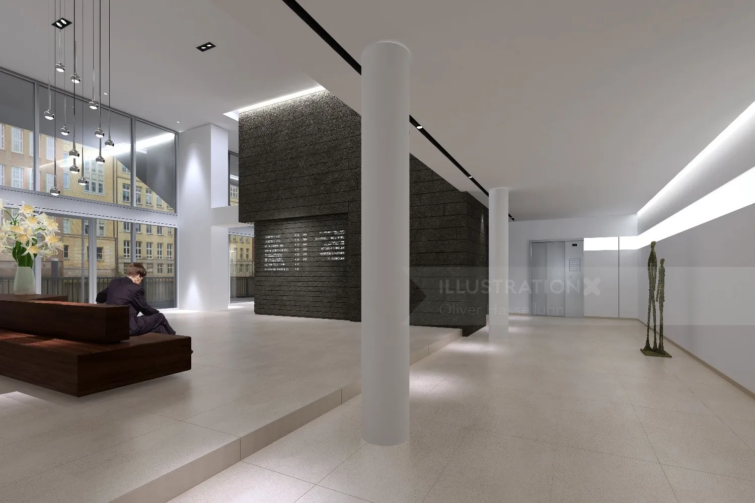 3D illustration of Foyer