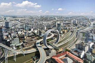Design de arquitetura futurista 3d / CGI