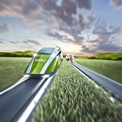 3D / CGI futuristic train