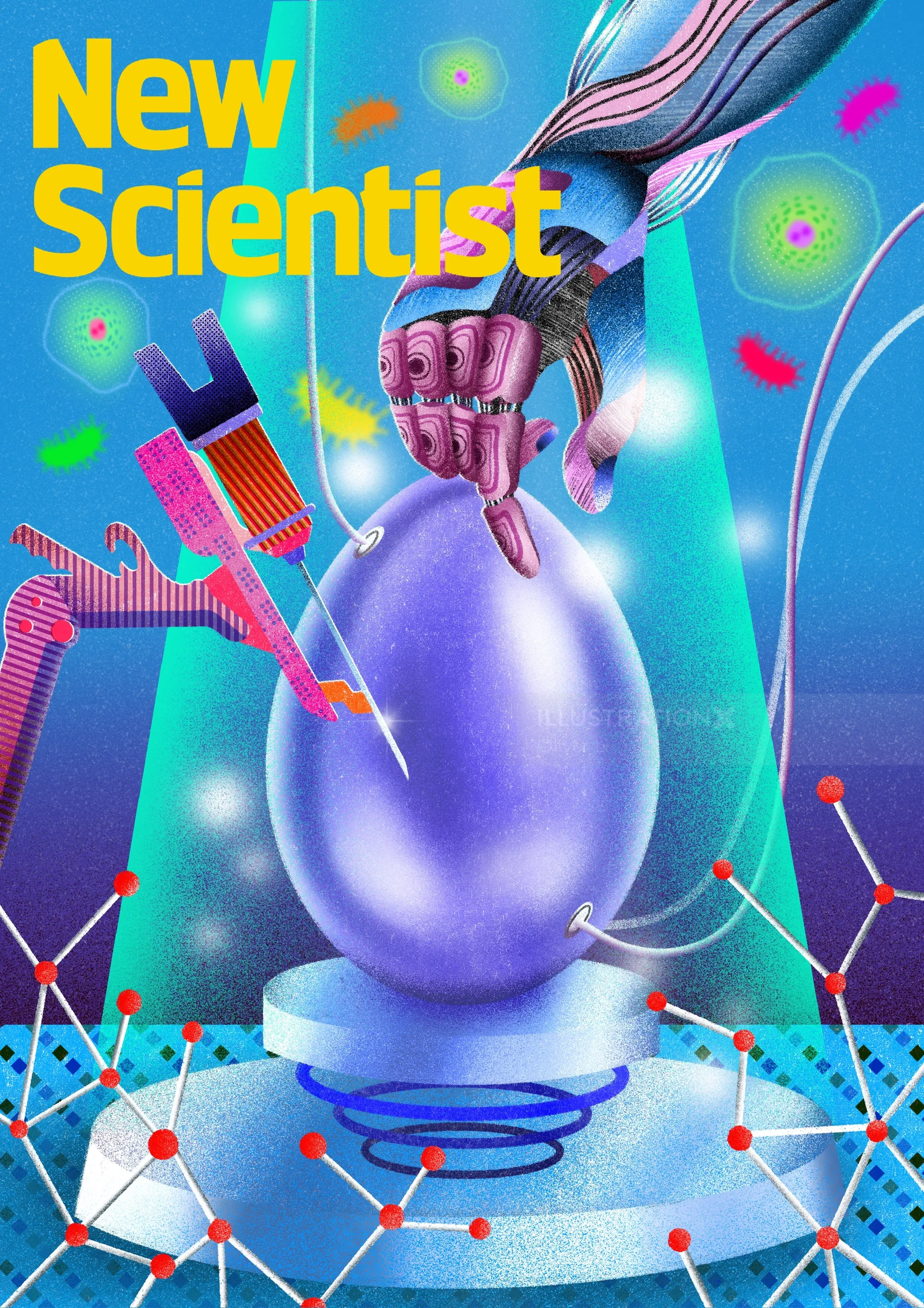 Speculative cover illustration for New Scientist by Oliver Li