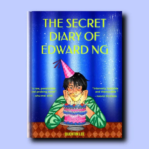 올리버 리의 작품으로, 에드워드 응이 생일 케이크 앞에서 촛불을 깨물고 있는 모습을 묘사하고 있다.
