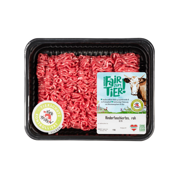 Packaging of Tierschutz Rinderfashiertes, roh 