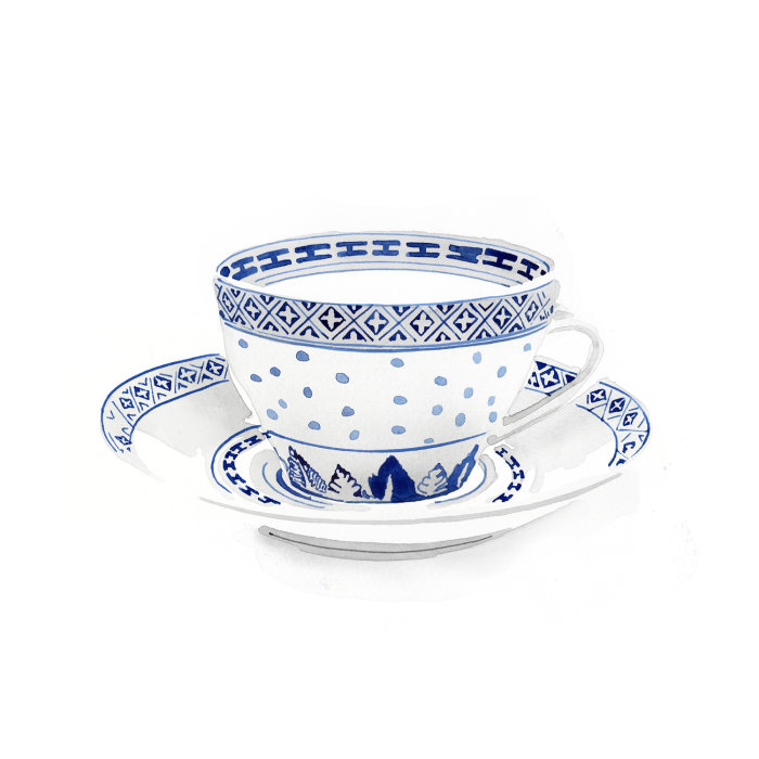 Illustration de tasse et soucoupe