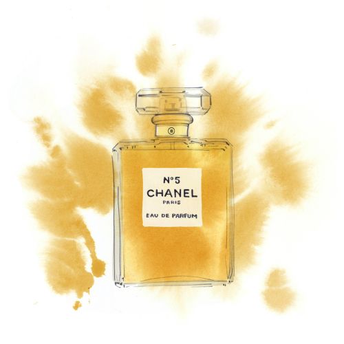 Beauty painting of Chanel bottle No. 5