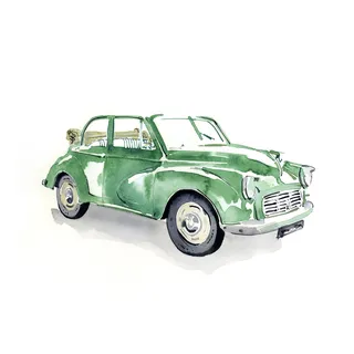 Classic morris minor car
